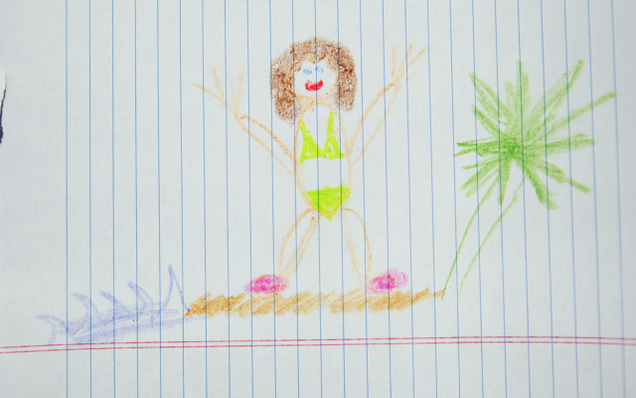 Illustration for article titled 13 EXCLUSIVE Pippa Middleton Bikini Pics Drawn In Crayon